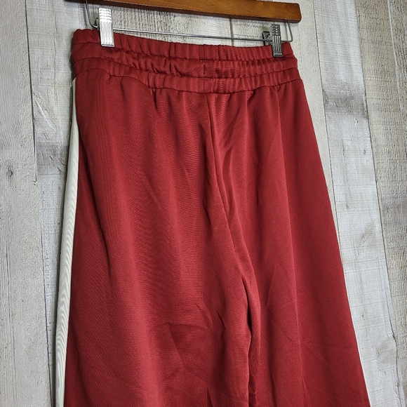Puma Iconic T7 Intense Red Track Pants with White Stripes. Straight Leg - Picture 6 of 11